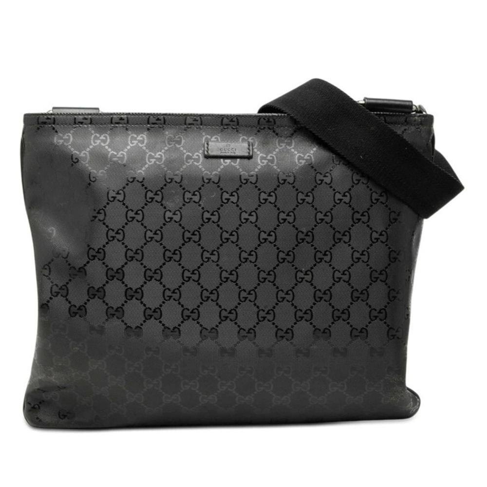 Gucci GG Imprime Crossbody Bag Black Leather
